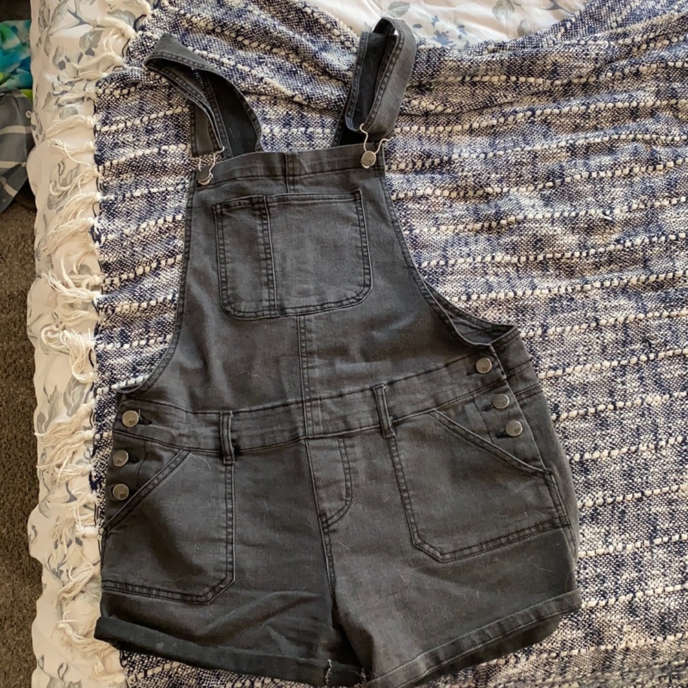Black short overalls